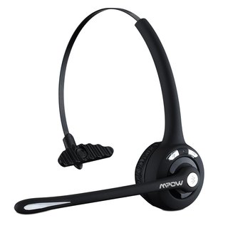 Mpow Professionelle Bluetooth Headset mit Mikrofon fr Call Center, XBOX, VoIP, Skype, Handys..