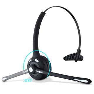 Mpow Professionelle Bluetooth Headset mit Mikrofon für Call Center, XBOX, VoIP, Skype, Handys..